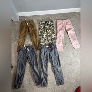 Lot of 5T jogger pants Cat and Jack drawstring toddler pants grey pants camo